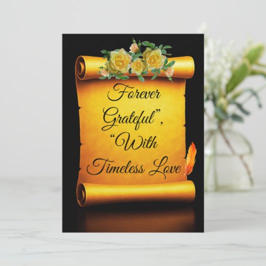 "黄金の感謝の巻永遠の記念日 サンキューカード (スタンド正面)