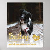 黄金の手のプリント私たちのハートドッグメモリアル 箔ポスター (正面)