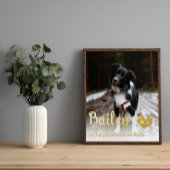 黄金の手のプリント私たちのハートドッグメモリアル 箔ポスター