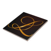 黄金の文字Lのヴィンテージデザインセラミックタイル タイル (側面)