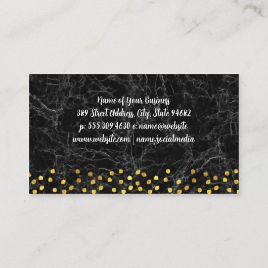 黄金の斑点 | 壁のテクスチャ 名刺 (裏面)