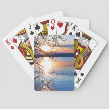 黄金の日の出の湖、写真やる気を起こさせる撮影