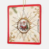 黄金の日の昇り セラミックオーナメント (左)