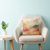 黄金の日没の水彩枕 クッション (椅子)