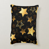 黄金の星とシームレスなパターン アクセントクッション (裏面(縦))