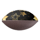 黄金の星とシームレスなパターン アメリカンフットボール (回転90)