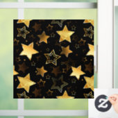 黄金の星とシームレスなパターン ウィンドウサイン (ホーム)