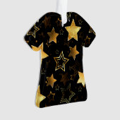 黄金の星とシームレスなパターン オーナメント (正面)