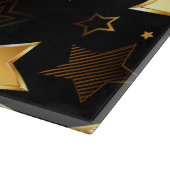 黄金の星とシームレスなパターン カッティングボード (角)