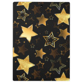 黄金の星とシームレスなパターン クリップボード (裏面)