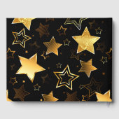 黄金の星とシームレスなパターン ゲストブック (裏面)