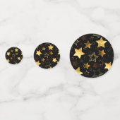 黄金の星とシームレスなパターン コンフェッティ (裏面)