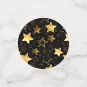 黄金の星とシームレスなパターン コンフェッティ (スモール正面)