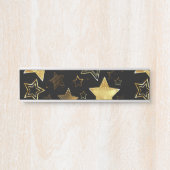 黄金の星とシームレスなパターン サインプレート (正面)