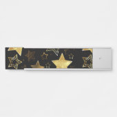 黄金の星とシームレスなパターン サインプレート (正面)