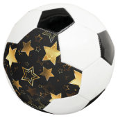 黄金の星とシームレスなパターン サッカーボール (3/4)