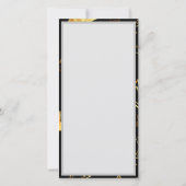 黄金の星とシームレスなパターン サンキューカード (裏面)