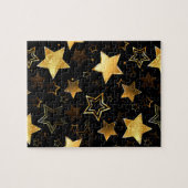 黄金の星とシームレスなパターン ジグソーパズル (横)