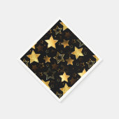 黄金の星とシームレスなパターン スタンダードカクテルナプキン (角)