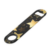 黄金の星とシームレスなパターン スピード栓抜き (裏面アングル)