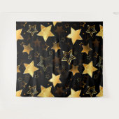 黄金の星とシームレスなパターン タペストリー (正面(横))