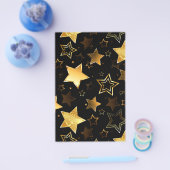 黄金の星とシームレスなパターン チラシ (シングル)