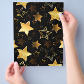 黄金の星とシームレスなパターン チラシ (手)