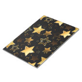 黄金の星とシームレスなパターン ノートパッド (アングル)
