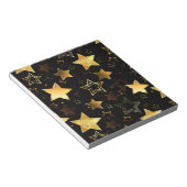黄金の星とシームレスなパターン ノートパッド (アングル)