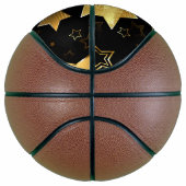 黄金の星とシームレスなパターン バスケットボール (右)