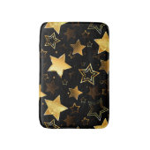 黄金の星とシームレスなパターン バスマット (正面縦)