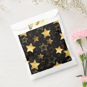 黄金の星とシームレスなパターン フェイバーバッグ (封をした状態)