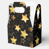 黄金の星とシームレスなパターン フェイバーボックス (オープン)