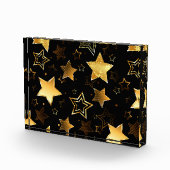 黄金の星とシームレスなパターン フォトブロック (右)