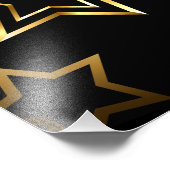 黄金の星とシームレスなパターン フォトプリント            (角)