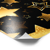 黄金の星とシームレスなパターン フォトプリント            (角)