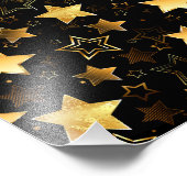 黄金の星とシームレスなパターン フォトプリント            (角)