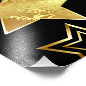 黄金の星とシームレスなパターン フォトプリント            (角)