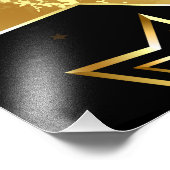 黄金の星とシームレスなパターン フォトプリント            (角)