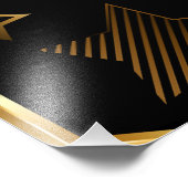 黄金の星とシームレスなパターン フォトプリント            (角)