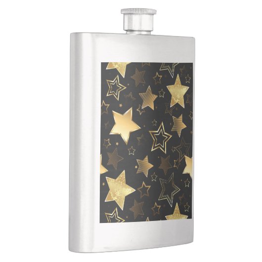 黄金の星とシームレスなパターン フラスク (右)