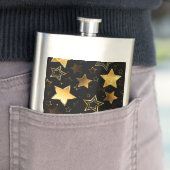 黄金の星とシームレスなパターン フラスク (インサイチュ)