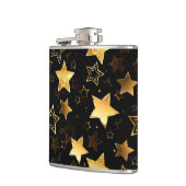 黄金の星とシームレスなパターン フラスク (左)