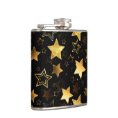 黄金の星とシームレスなパターン フラスク (右)