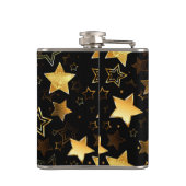 黄金の星とシームレスなパターン フラスク (裏面)