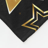 黄金の星とシームレスなパターン フリースブランケット (角)