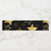 黄金の星とシームレスなパターン ペットボトルラベル (シングルラベル)