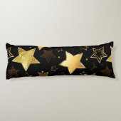 黄金の星とシームレスなパターン ボディピロー (裏面)