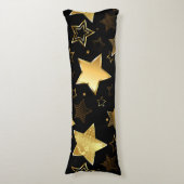 黄金の星とシームレスなパターン ボディピロー (正面縦)