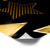 黄金の星とシームレスなパターン ポスター (コーナー)